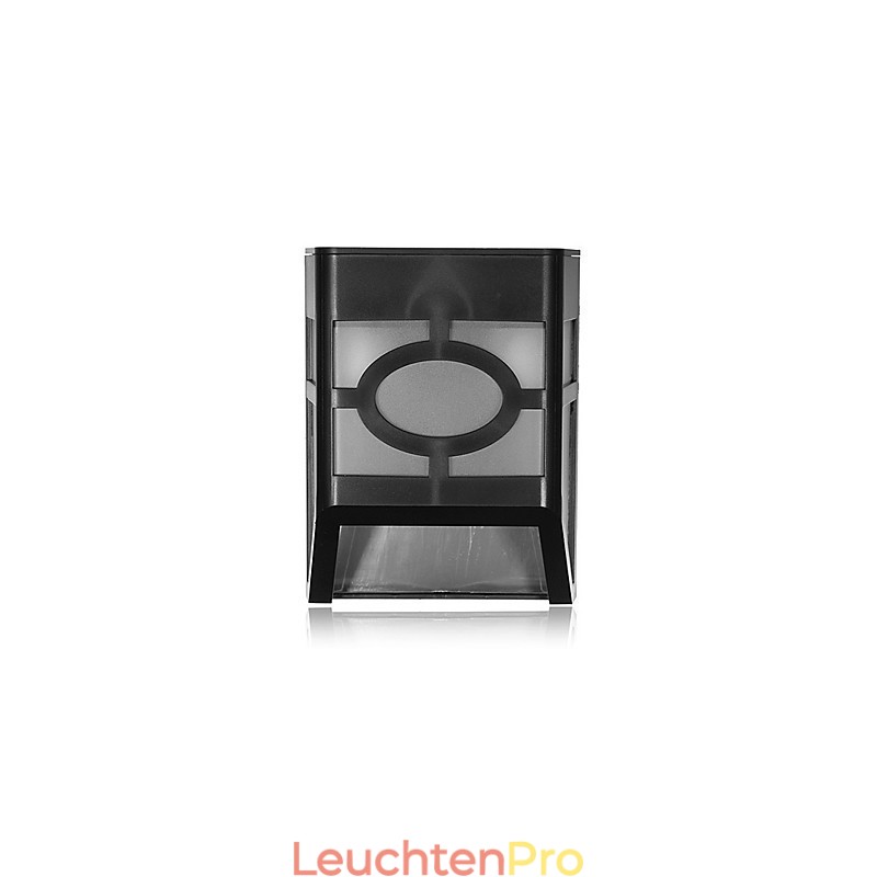 Solarbetriebene Wandleuchte mit 2 Laternen, warmgelb