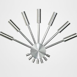 Moderne Wandleuchte mit Streulicht Fächerförmig 7 Metallstäbe Schicker Stil
