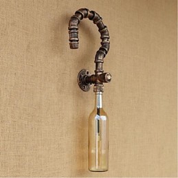 Retro American Village Creative Industry Wind Designer Wasserflasche Wandleuchte Wandleuchte Bernstein