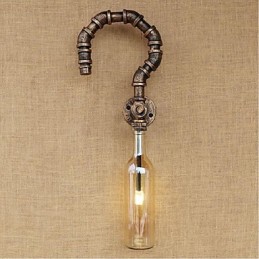 Retro American Village Creative Industry Wind Designer Wasserflasche Wandleuchte Wandleuchte Bernstein