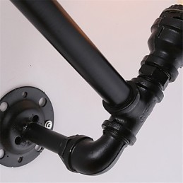 2 Köpfe Vintage Industrielle Rohr Wandleuchten Schwarz Kreative Lichter Restaurant Cafe Bar Dekoration Beleuchtung