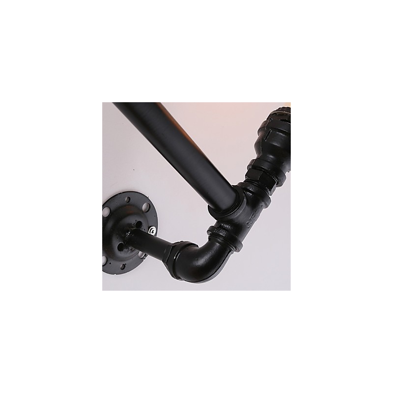 2 Köpfe Vintage Industrielle Rohr Wandleuchten Schwarz Kreative Lichter Restaurant Cafe Bar Dekoration Beleuchtung