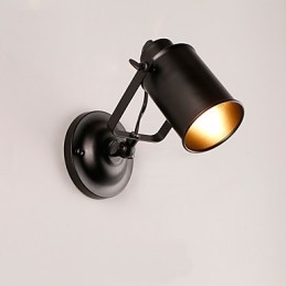 Vintage Schwarz Metall Loft Wand Leuchte Wohnzimmer Esszimmer Flur Cafe Bars Bar Wand Lampe