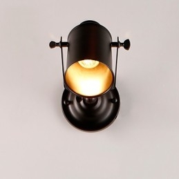 Vintage Schwarz Metall Loft Wand Leuchte Wohnzimmer Esszimmer Flur Cafe Bars Bar Wand Lampe