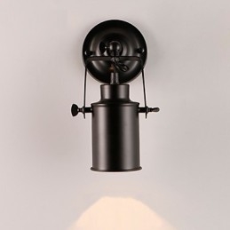 Vintage Schwarz Metall Loft Wand Leuchte Wohnzimmer Esszimmer Flur Cafe Bars Bar Wand Lampe