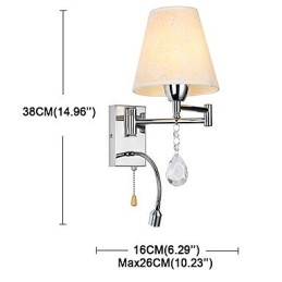 Wandlampe für Schlafzimmer Leselampe Stofflampe