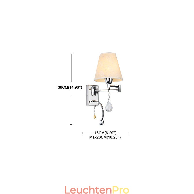 Wandlampe für Schlafzimmer Leselampe Stofflampe