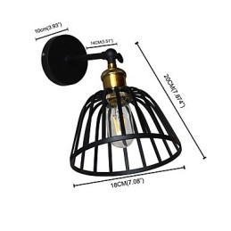 Licht lackiertem Stahl Wandleuchte dumm schwarz amerikanischen Kaffee Dekoration Retro Wandleuchte Lichtschwert Lampe an der Wand