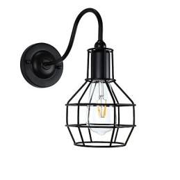 Wandleuchte Wandleuchten Wand Eisen Wandlampe dumm schwarz Lichtschwert Lampe an der Wand