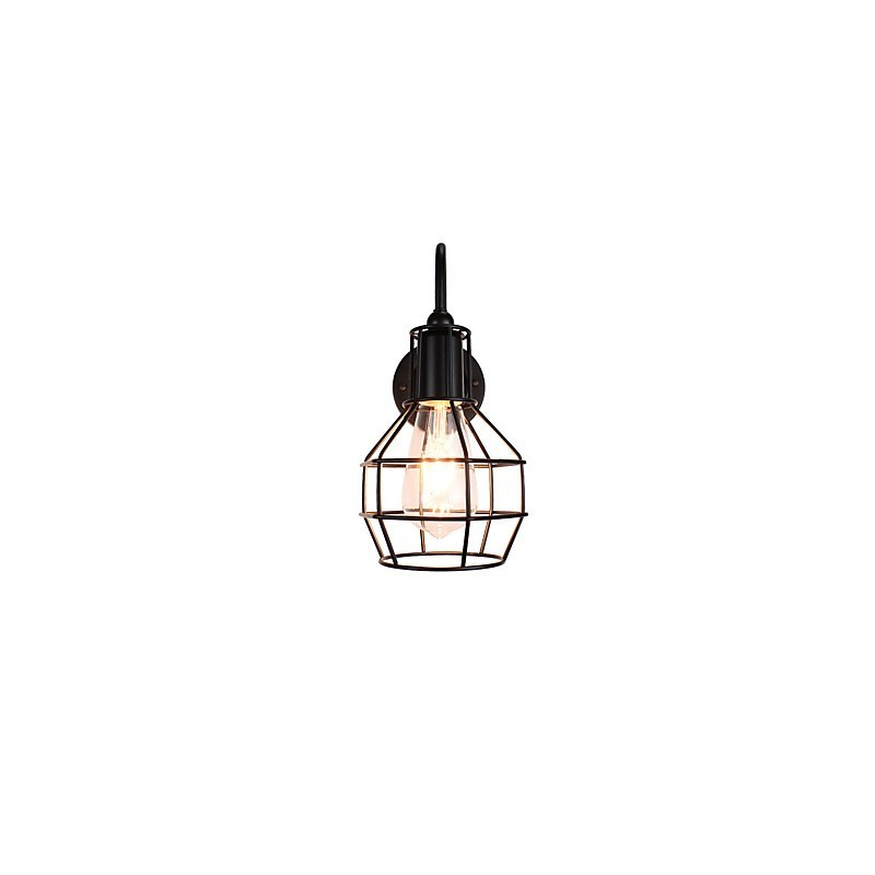 Wandleuchte Wandleuchten Wand Eisen Wandlampe dumm schwarz Lichtschwert Lampe an der Wand