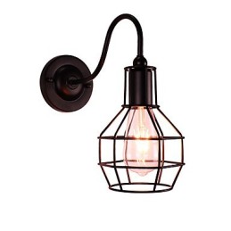 Wandleuchte Wandleuchten Wand Eisen Wandlampe dumm schwarz Lichtschwert Lampe an der Wand