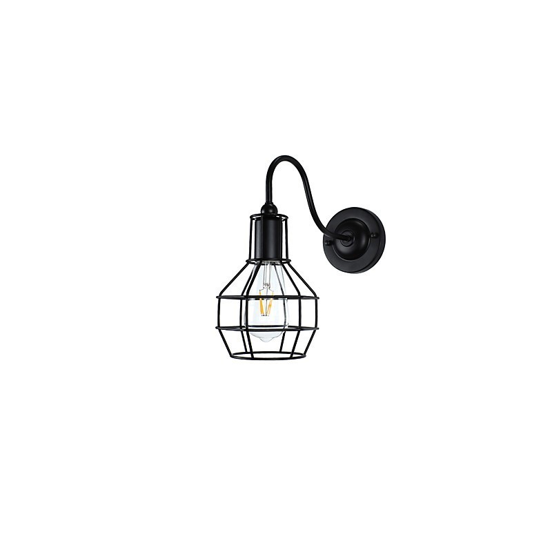 Wandleuchte Wandleuchten Wand Eisen Wandlampe dumm schwarz Lichtschwert Lampe an der Wand