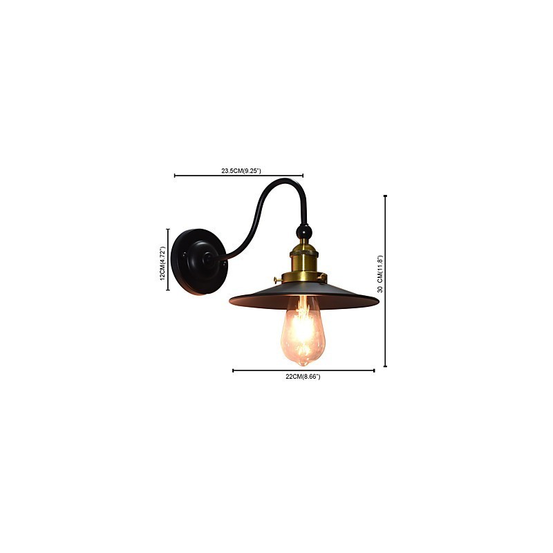 Wandleuchte Wandleuchten Wand Eisen Wandlampe dumme schwarze Lichtschwertlampe an der Wand