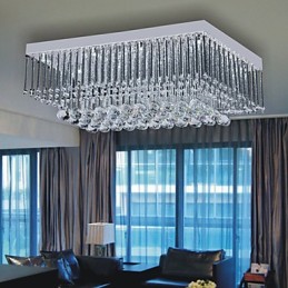 Künstlerische Deckenleuchte im Kristallperlen-Design