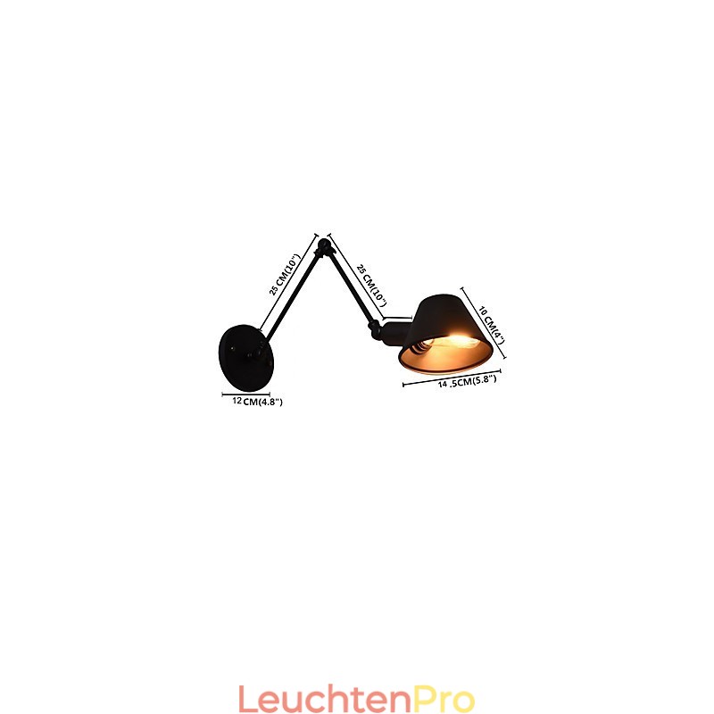 Wandleuchte Wandleuchten Wand Eisen Wandlampe dumm schwarz Lichtschwert Lampe an der Wand