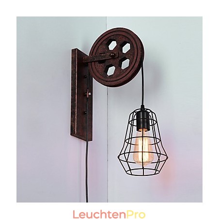 Industrielle Retro Eisen Wandleuchte Kreative Persönlichkeit Lift Pully Wandleuchte Industrielle Retro Eisen Wandleuchte Kreative Persönlichkeit Lift Pully Wandleuchte