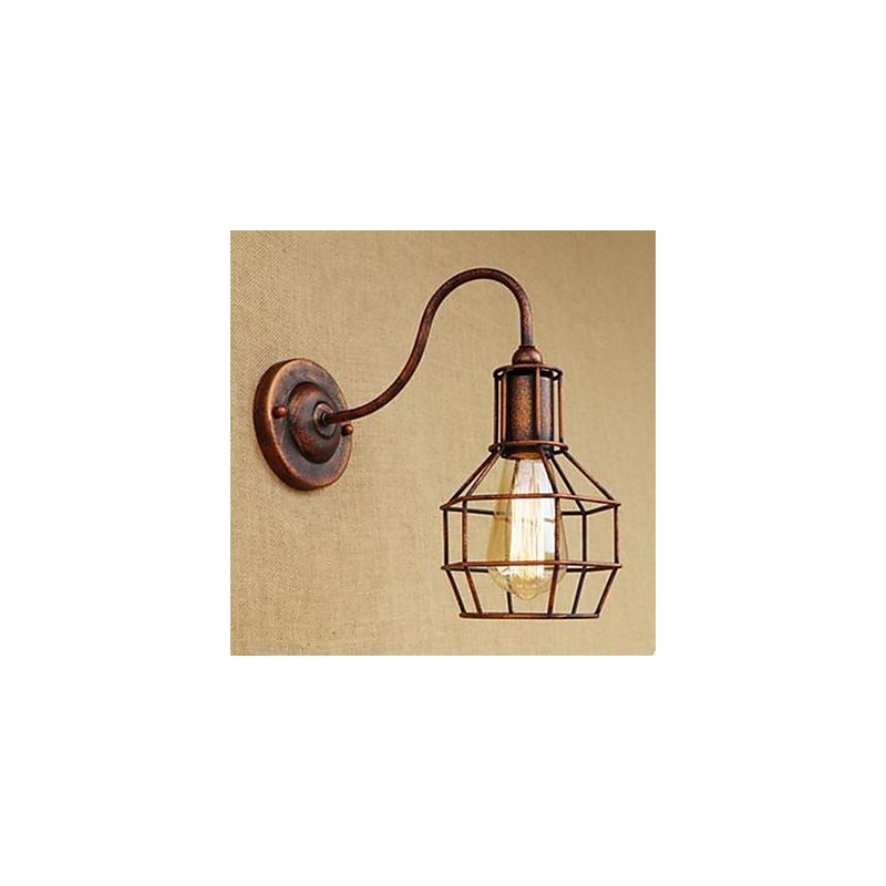 Iron Art Langarm Nostalgischer und kreativer Retro-Charakter Rostfarbe Arbeitszimmer Wohnzimmer Kopf der amerikanischen Wandlampe