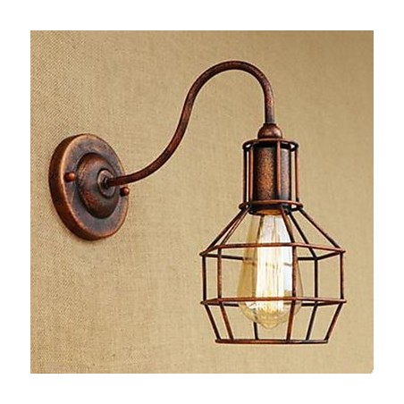 Iron Art Langarm Nostalgischer und kreativer Retro-Charakter Rostfarbe Arbeitszimmer Wohnzimmer Kopf der amerikanischen Wandlampe Iron Art Langarm Nostalgischer und kreativer Retro-Charakter Rostfarbe Arbeitszimmer Wohnzimmer Kopf der amerikanischen Wandlampe