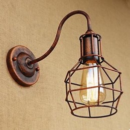 Iron Art Langarm Nostalgischer und kreativer Retro-Charakter Rostfarbe Arbeitszimmer Wohnzimmer Kopf der amerikanischen Wandlampe