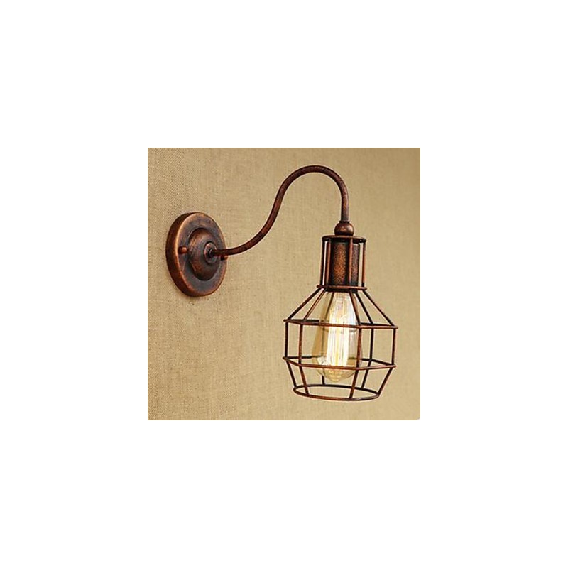 Iron Art Langarm Nostalgischer und kreativer Retro-Charakter Rostfarbe Arbeitszimmer Wohnzimmer Kopf der amerikanischen Wandlampe