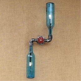 Rustikale Lodge Messing-Funktion für Umgebungslicht Wandleuchten Wandleuchte blau