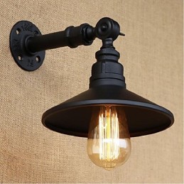 Industriellen Stil Nordic Wasserrohr Wandleuchte Wandleuchte Schwarz