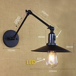 Rustikale Lodge-Malerei für Mini-Stil Schwenkarm-Downlight-Wandleuchten
