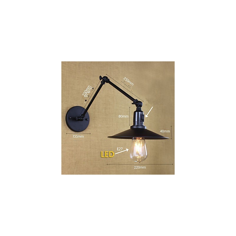 Rustikale Lodge-Malerei für Mini-Stil Schwenkarm-Downlight-Wandleuchten