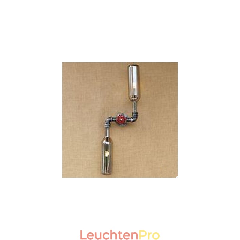 Schmiedeeisen Loft Die Flasche Rohr Flasche Wand Lampe Regal