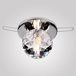 Moderne zeitgenössische Kristall Mini Stil Chrom Metall Unterputz
