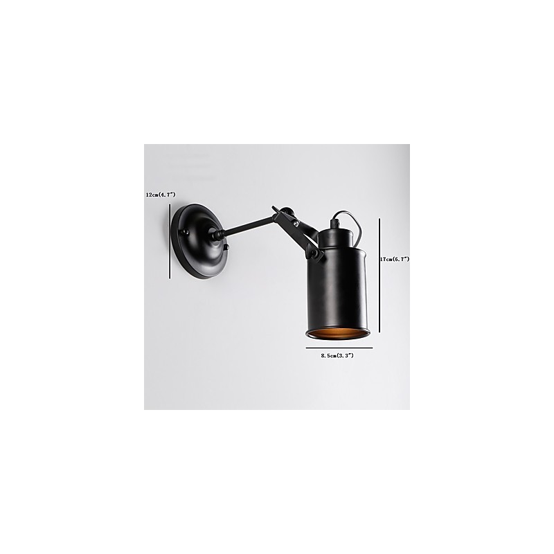 Vintage Schwarz Metall Loft Wandleuchte Wohnzimmer Esszimmer Flur Cafe Bars Bar Wandleuchte