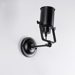 Vintage Schwarz Metall Loft Wandleuchte Wohnzimmer Esszimmer Flur Cafe Bars Bar Wandleuchte