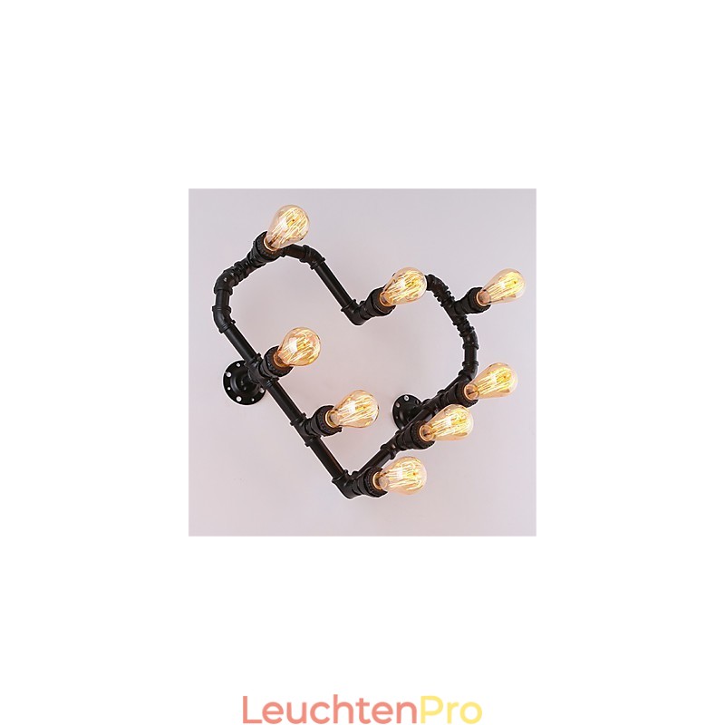 Vintage Wasserpfeife Liebevolles Herz Kreative Wandleuchten Industrie Wohnzimmer Restaurant Bars Café Dekoration Wandleuchten