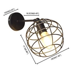 Ziegel Hohl Runde Eisen Wand Lampe Dumm Schwarz Amerikanischen Dekoration Lichtschwert Lampe Auf Wand