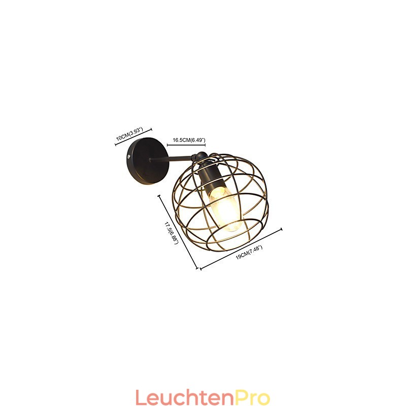 Ziegel Hohl Runde Eisen Wand Lampe Dumm Schwarz Amerikanischen Dekoration Lichtschwert Lampe Auf Wand