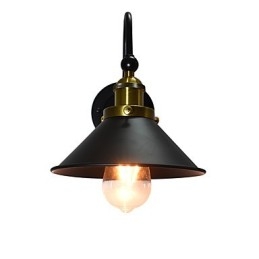 Wandleuchte Wandleuchten Wand Eisen Wandlampe dumm schwarz Lichtschwert Lampe an der Wand