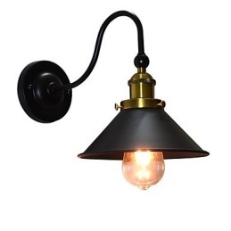Wandleuchte Wandleuchten Wand Eisen Wandlampe dumm schwarz Lichtschwert Lampe an der Wand