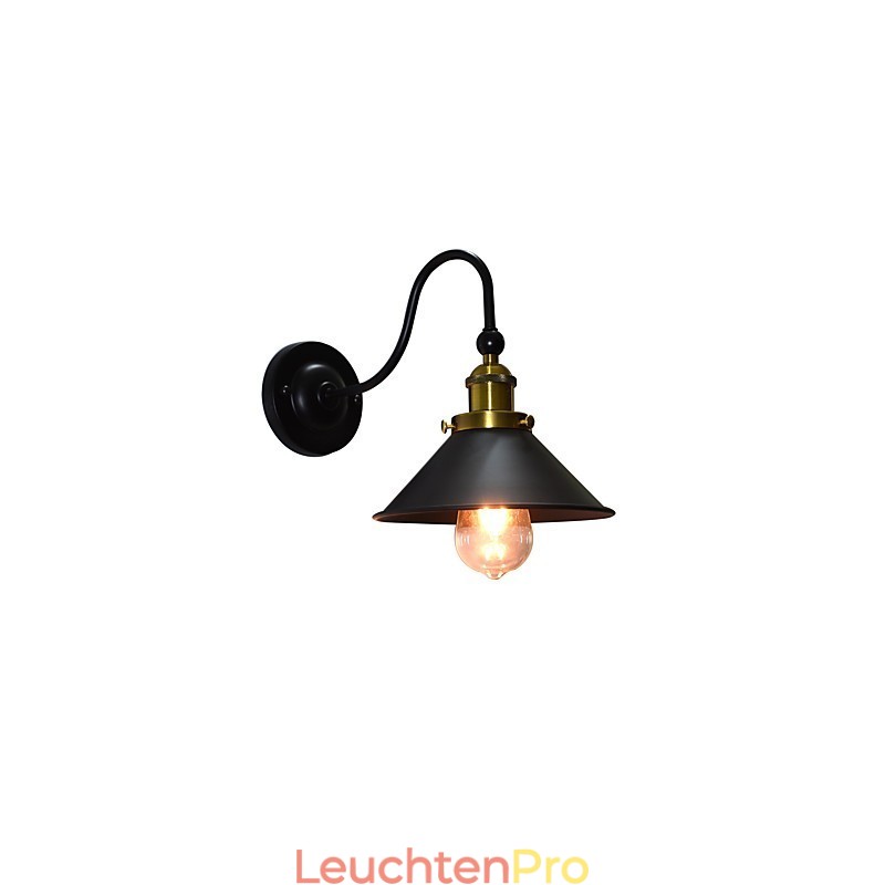 Wandleuchte Wandleuchten Wand Eisen Wandlampe dumm schwarz Lichtschwert Lampe an der Wand