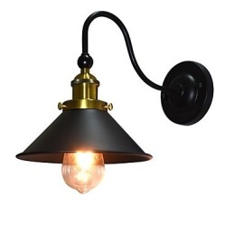 Wandleuchte Wandleuchten Wand Eisen Wandlampe dumm schwarz Lichtschwert Lampe an der Wand