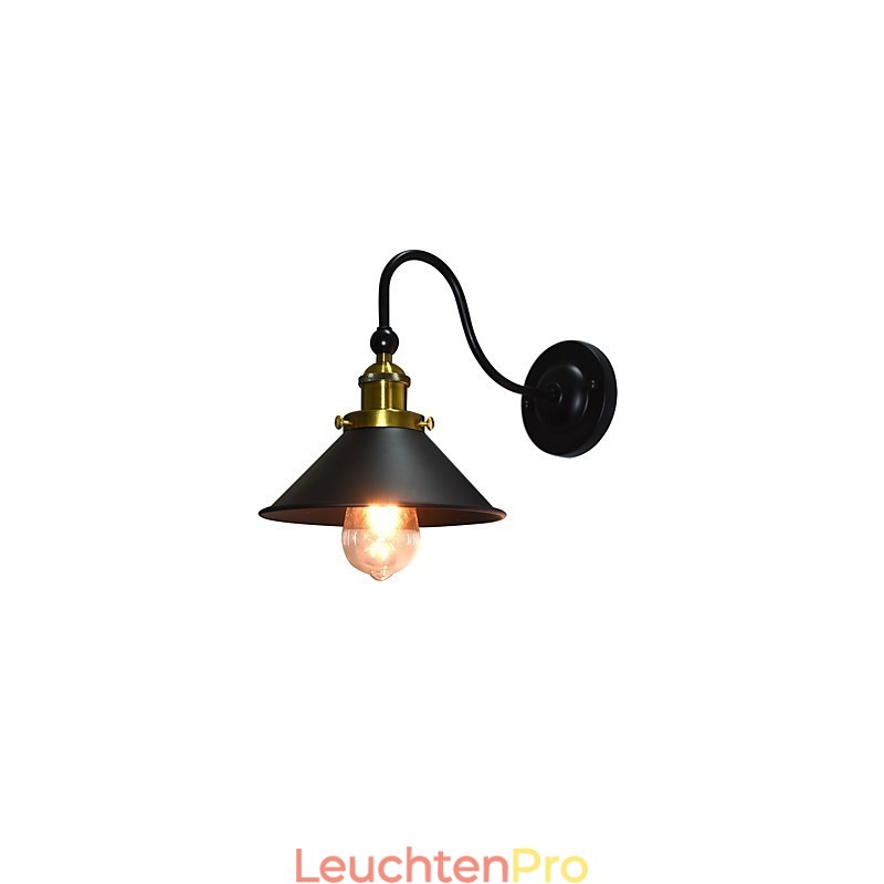 Wandleuchte Wandleuchten Wand Eisen Wandlampe dumm schwarz Lichtschwert Lampe an der Wand