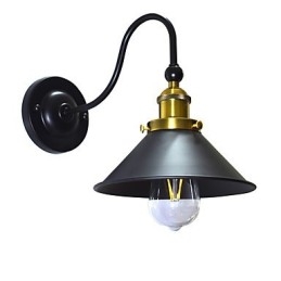 Wandleuchte Wandleuchten Wand Eisen Wandlampe dumm schwarz Lichtschwert Lampe an der Wand