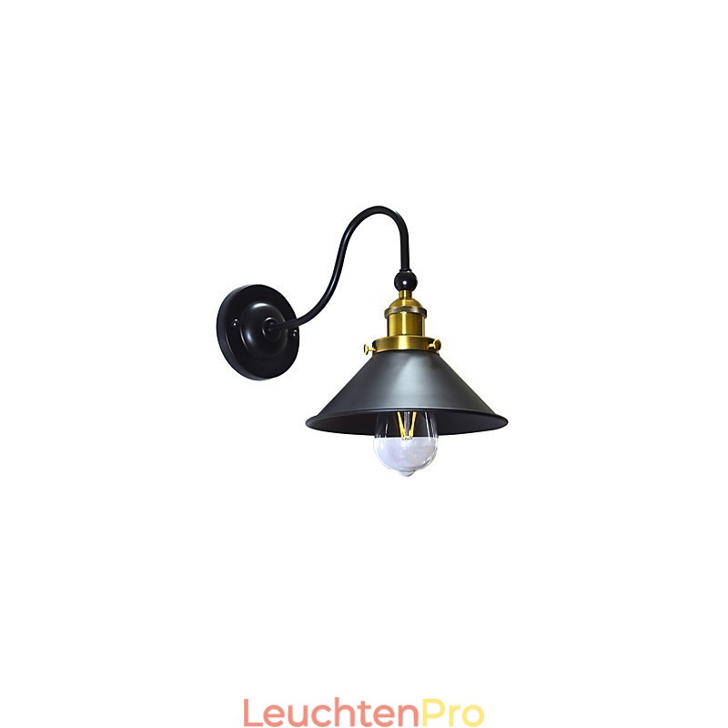 Wandleuchte Wandleuchten Wand Eisen Wandlampe dumm schwarz Lichtschwert Lampe an der Wand