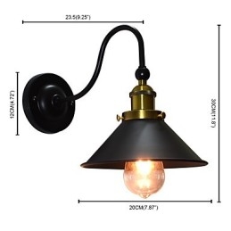 Wandleuchte Wandleuchten Wand Eisen Wandlampe dumm schwarz Lichtschwert Lampe an der Wand