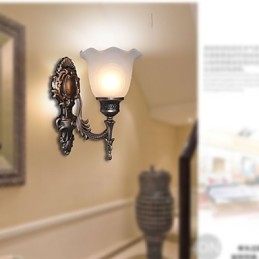 Retro-Wandlampe im europäischen Stil, Hotel-Flurlampe, Korridorlicht, Spiegelfrontlampe, Einzelkopf-Nachttischlampe