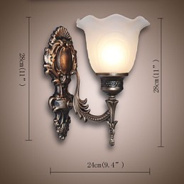 Retro-Wandlampe im europäischen Stil, Hotel-Flurlampe, Korridorlicht, Spiegelfrontlampe, Einzelkopf-Nachttischlampe