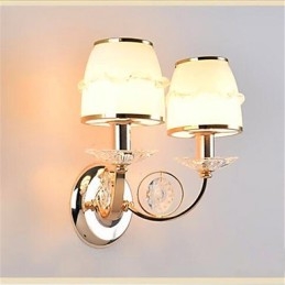 Moderne zeitgenössische galvanisierte Funktion für Kristall Swing Arm Augenschutz Umgebungslicht Wandleuchten Wand