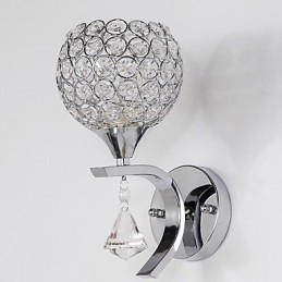 Max Crystal Moderne zeitgenössische galvanisierte Funktion für Kristall-Ambiente-Licht-Wandleuchten Wandleuchte