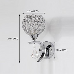 Max Crystal Moderne zeitgenössische galvanisierte Funktion für Kristall-Ambiente-Licht-Wandleuchten Wandleuchte