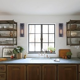 Rustikale Lodge Country Retro Vintage Malerei Funktion für Mini-Stil Umgebungslicht Wandleuchten Wandleuchte