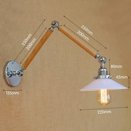 Rustic Lodge Country Chrom-Funktion für Schwenkarm, Umgebungslicht, Schwenkarm